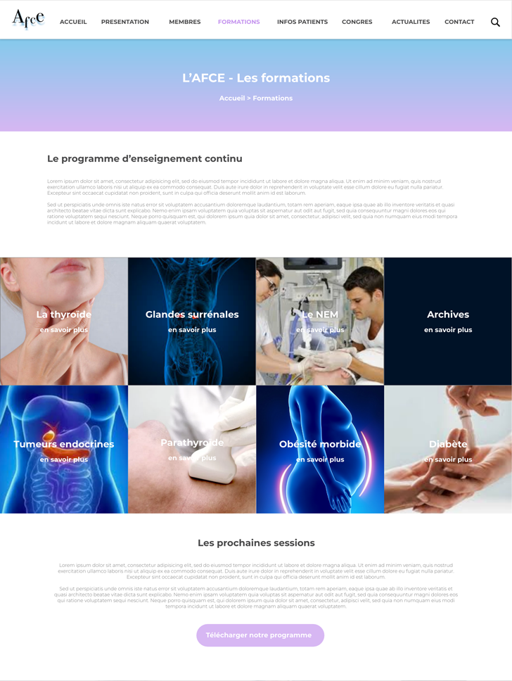 Association Française de Chirurgie Endocrinienne Un site développé par BobandCo