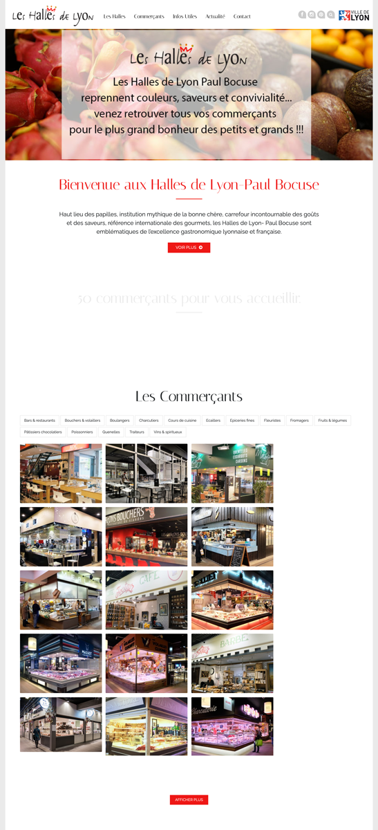 Halles de Lyon Paul Bocuse Un site développé par BobandCo
