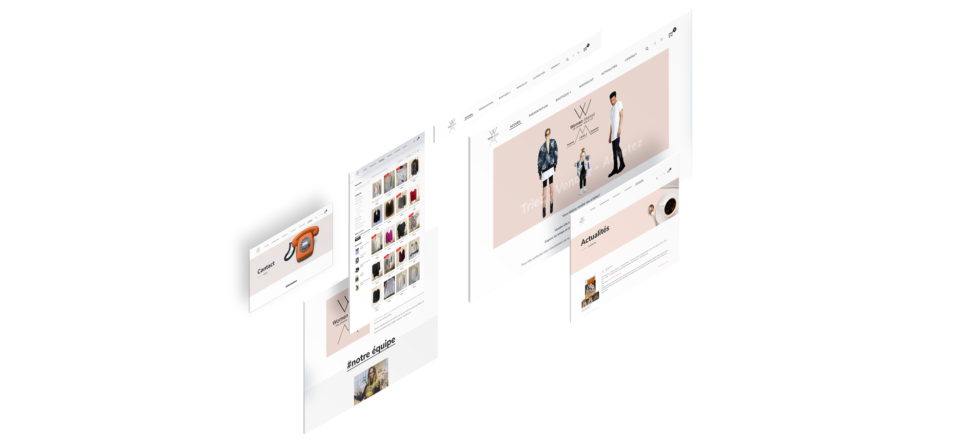 WomenMarket-Mockup Women Market Un site développé par Bob&Co